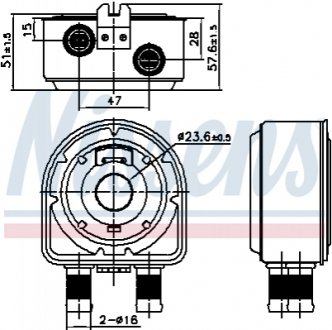 Радиатор масляный HYUNDAI SANTA FE (DM) (12-) (Nissens) Nissens A/S 91295