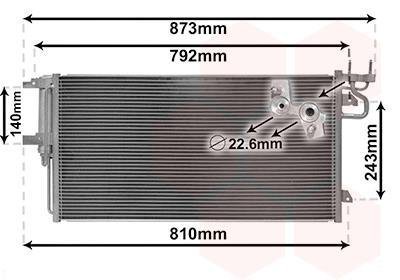 Радиатор кондиционера Focus / Kuga TDCi 14+ Van Wezel 18005617