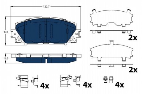 KLOCKI HAMULC. TOYOTA PRIUS 09- TRW GDB4173BTE