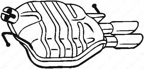 Глушитель выхлопных газов конечный Bosal 105-031