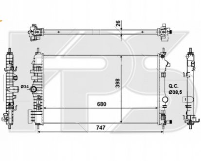 Радиатор охолодження FPS Forma Parts System FP 52 A482