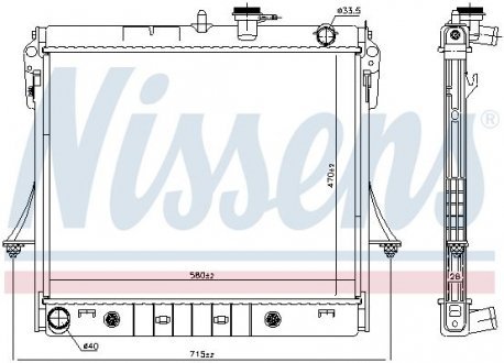 Радіатор GMC CANYON I (04-) 5.3 i Nissens A/S 606649 (фото 1)