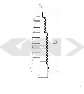 Пыльник рулевого механизма (Spidan) GKN 84117