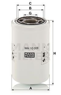 Фильтр гідравлічний John Deere MANN-FILTER WH10008 (фото 1)