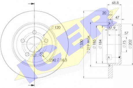 Диск тормозной ICER ICER Brakes 78BD3558-2
