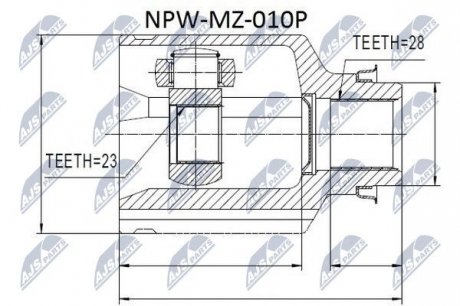 Шарнир равных угловых скоростей NTY NPW-MZ-010P