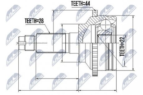 Шарнир равных угловых скоростей NTY NPZ-MZ-031