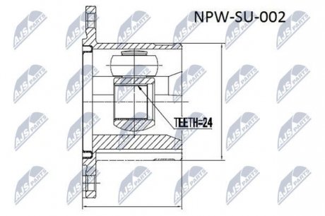 Шарнир равных угловых скоростей NTY NPW-SU-002