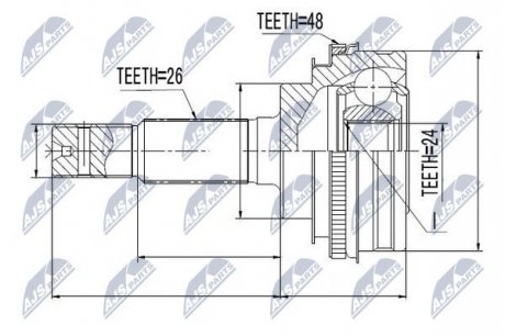 Шарнір равных угловых скоростей NTY NPZ-TY-001