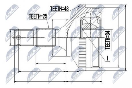 Шарнир равных угловых скоростей NTY NPZ-PE-027