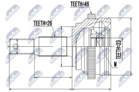 Шарнир равных угловых скоростей NTY NPZ-CH-013