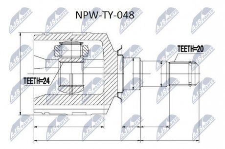 Шарнир равных угловых скоростей NTY NPW-TY-048