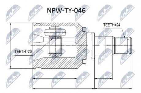Шарнир равных угловых скоростей NTY NPW-TY-046 (фото 1)