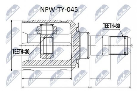 Шарнир равных угловых скоростей NTY NPW-TY-045