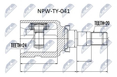 Шарнир равных угловых скоростей NTY NPW-TY-041 (фото 1)