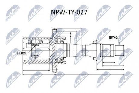Шарнир равных угловых скоростей NTY NPW-TY-027 (фото 1)