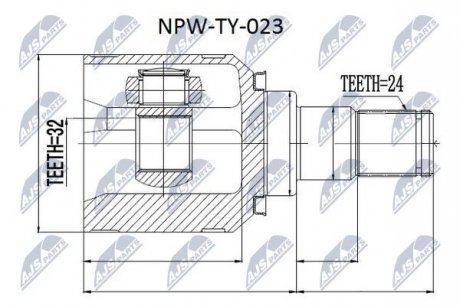 Шарнир равных угловых скоростей NTY NPW-TY-023