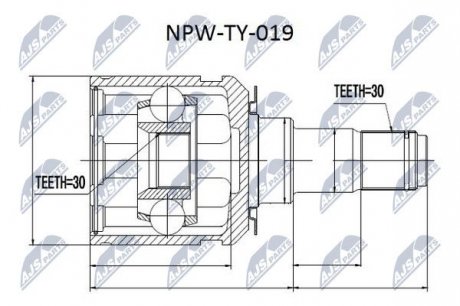 Шарнир равных угловых скоростей NTY NPW-TY-019 (фото 1)