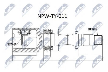 Шарнир равных угловых скоростей NTY NPW-TY-011 (фото 1)