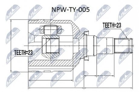 Шарнир равных угловых скоростей NTY NPW-TY-005