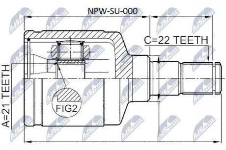 Шарнир равных угловых скоростей NTY NPW-SU-000 (фото 1)