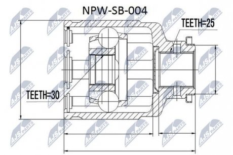 Шарнир равных угловых скоростей NTY NPW-SB-004 (фото 1)