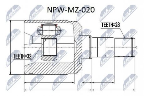 Шарнір равных угловых скоростей NTY NPW-MZ-020