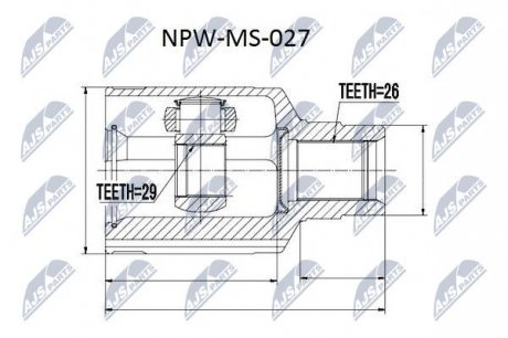 Шарнир равных угловых скоростей NTY NPW-MS-027 (фото 1)