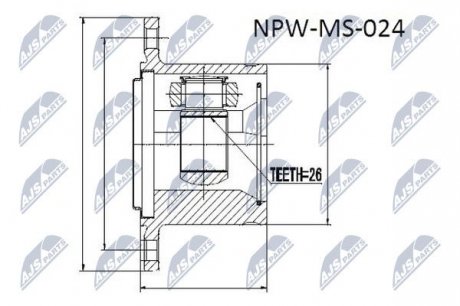 Шарнир равных угловых скоростей NTY NPW-MS-024