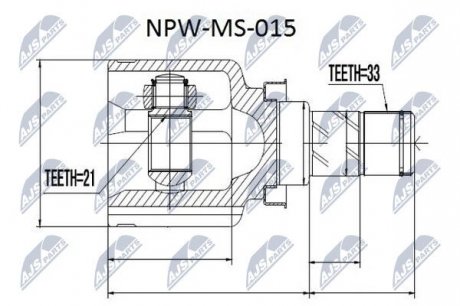 Шарнир равных угловых скоростей NTY NPW-MS-015 (фото 1)