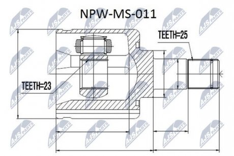 Шарнір равных угловых скоростей NTY NPW-MS-011 (фото 1)
