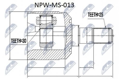 Шарнир равных угловых скоростей NTY NPW-MS-013 (фото 1)