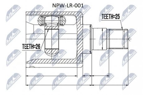 Шарнір равных угловых скоростей NTY NPW-LR-001 (фото 1)
