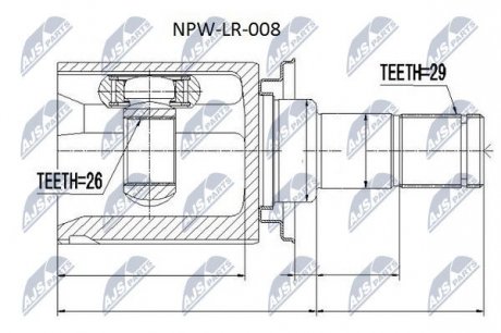 Шарнир равных угловых скоростей NTY NPW-LR-008