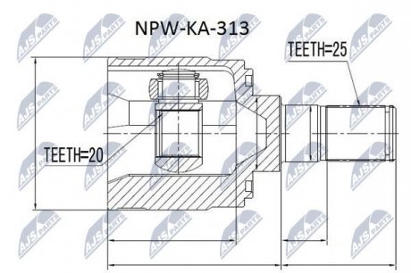 Шарнир равных угловых скоростей NTY NPW-KA-313