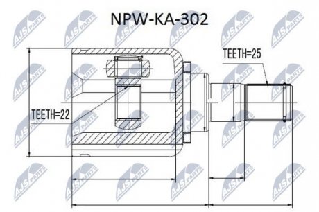 Шарнір равных угловых скоростей NTY NPW-KA-302