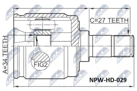 Шарнир равных угловых скоростей NTY NPW-HD-029