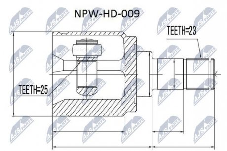 Шарнир равных угловых скоростей NTY NPW-HD-009