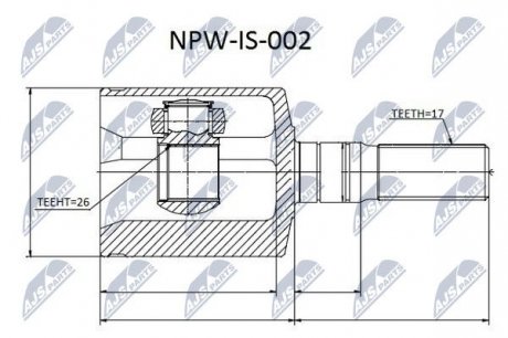 Шарнир равных угловых скоростей NTY NPW-IS-002