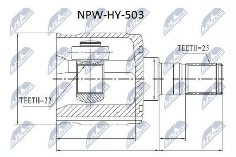 Шарнір равных угловых скоростей NTY NPW-HY-503