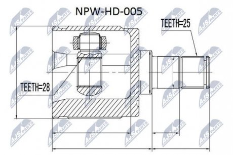 Шарнір равных угловых скоростей NTY NPW-HD-005 (фото 1)
