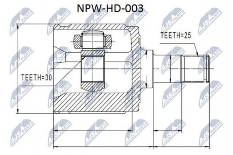 Шарнир равных угловых скоростей NTY NPW-HD-003