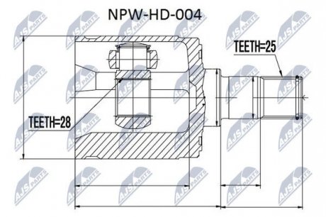 Шарнир равных угловых скоростей NTY NPW-HD-004 (фото 1)