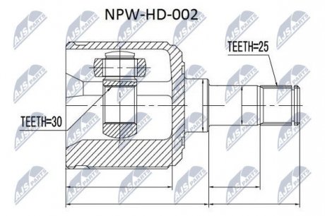 Шарнир равных угловых скоростей NTY NPW-HD-002 (фото 1)
