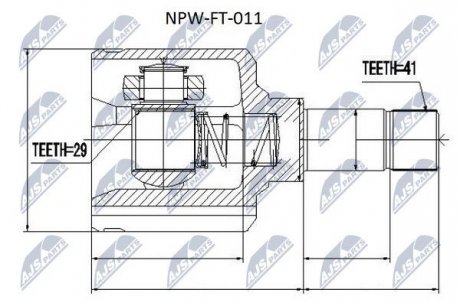 Шарнир равных угловых скоростей NTY NPW-FT-011 (фото 1)