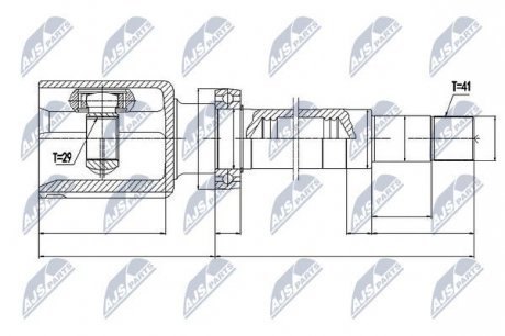 Шарнир равных угловых скоростей NTY NPW-FR-078