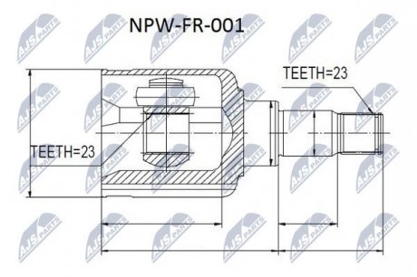 Шарнір равных угловых скоростей NTY NPW-FR-001 (фото 1)