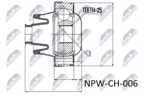 Шарнир равных угловых скоростей NTY NPW-CH-006 (фото 1)