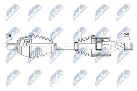 Полуось NTY NPW-VV-109 (фото 1)