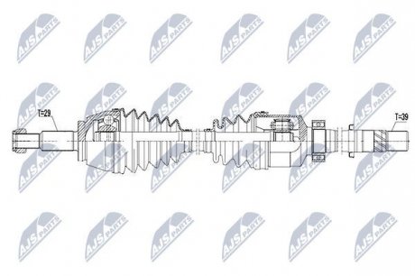 Полуось NTY NPW-RE-075